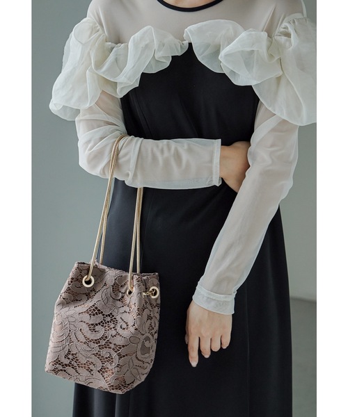 niana（ニアナ）の「2way刺繍レースショルダーバッグ 巾着 パーティーバッグ フォーマル オケージョン 結婚式 二次会 お呼ばれ（ハンドバッグ・レディース・ブラック/ベージュ/ブラウン/グリーン・FREE）」の22枚目の写真