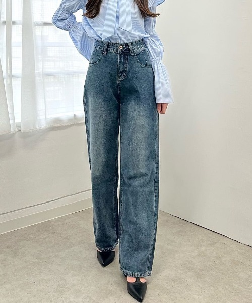 Cheek(チーク)の「シンプルデニムバギーパンツ(デニムパンツ・レディース・チャコールグレー/サックスブルー・SMALL/MEDIUM)」の20枚目の写真