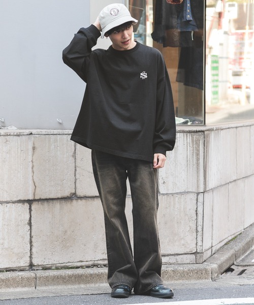 SIGNAL SPORTS(シグナルスポーツ)の「【SIGNAL SPORTS】バックロゴプリント/クルーネックロンT(Tシャツ/カットソー・メンズ・ホワイト/ブラック/グレー・MEDIUM/LARGE)」の10枚目の写真