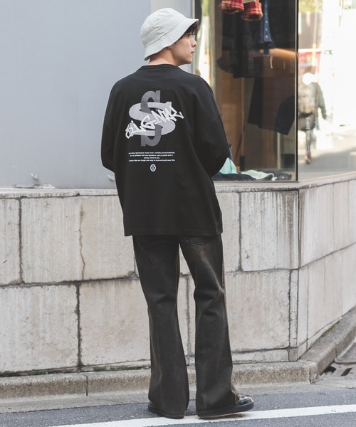 SIGNAL SPORTS(シグナルスポーツ)の「【SIGNAL SPORTS】バックロゴプリント/クルーネックロンT(Tシャツ/カットソー・メンズ・ホワイト/ブラック/グレー・MEDIUM/LARGE)」の9枚目の写真