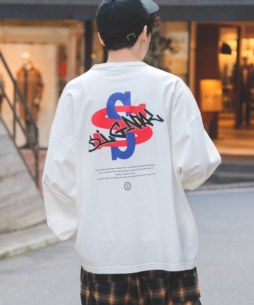 SIGNAL SPORTS(シグナルスポーツ)の「【SIGNAL SPORTS】バックロゴプリント/クルーネックロンT(Tシャツ/カットソー・メンズ・ホワイト/ブラック/グレー・MEDIUM/LARGE)」の17枚目の写真