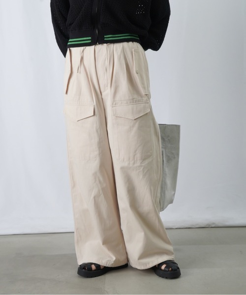 LUCA/LADY LUCK LUCA（ルカ/レディラックルカ）の「LC/LLL ワークチノパンツ / ドロストカーゴパンツ（チノパンツ・レディース・カーキ/ブラック/アイボリー・FREE）」の13枚目の写真