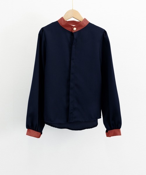Miniministore(ミニミニストア)の「バルーンスリーブ ブラウス レディース(シャツ/ブラウス・レディース・ネイビー/ホワイト・L/XL/M)」の8枚目の写真
