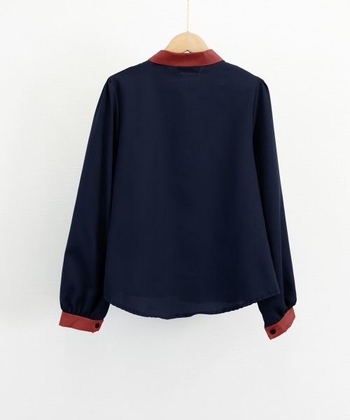 Miniministore(ミニミニストア)の「バルーンスリーブ ブラウス レディース(シャツ/ブラウス・レディース・ネイビー/ホワイト・L/XL/M)」の9枚目の写真