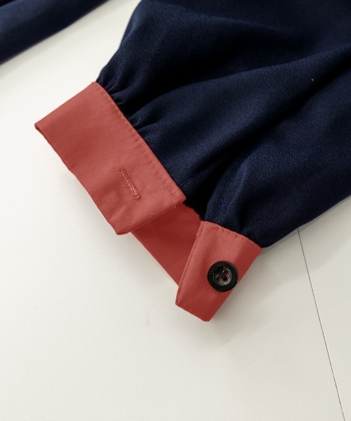 Miniministore(ミニミニストア)の「バルーンスリーブ ブラウス レディース(シャツ/ブラウス・レディース・ネイビー/ホワイト・L/XL/M)」の12枚目の写真