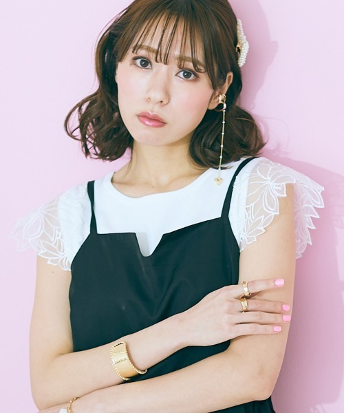 mint様♡ありがとうございます♡ セール】＜大きいサイズ＞ 袖レースデザインニットトップス