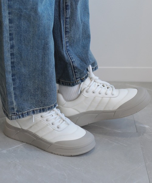 shoes365（シューズスリーシックスファイヴ）の「【shoes365】ステッチ飾り　厚底スニーカー（スニーカー・レディース・グレー/ベージュ/ブラック・24.0cm/23.5cm/23.0cm/22.5cm/25.0cm/24.5cm）」の6枚目の写真