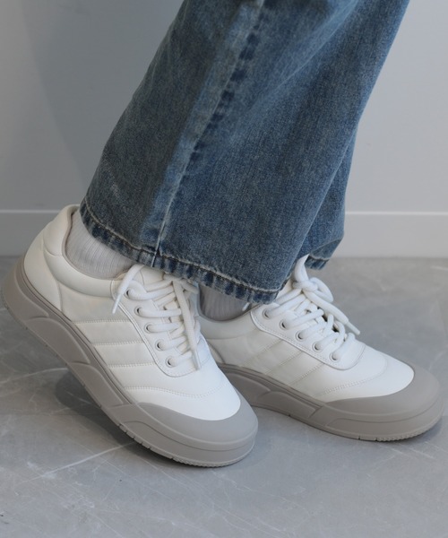 shoes365（シューズスリーシックスファイヴ）の「【shoes365】ステッチ飾り　厚底スニーカー（スニーカー・レディース・グレー/ベージュ/ブラック・24.0cm/23.5cm/23.0cm/22.5cm/25.0cm/24.5cm）」の7枚目の写真