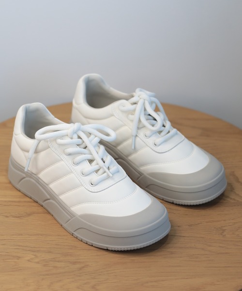shoes365（シューズスリーシックスファイヴ）の「【shoes365】ステッチ飾り　厚底スニーカー（スニーカー・レディース・グレー/ベージュ/ブラック・24.0cm/23.5cm/23.0cm/22.5cm/25.0cm/24.5cm）」の18枚目の写真