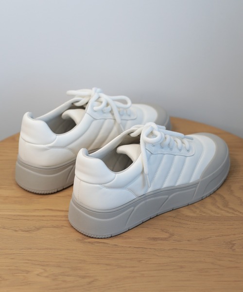 shoes365（シューズスリーシックスファイヴ）の「【shoes365】ステッチ飾り　厚底スニーカー（スニーカー・レディース・グレー/ベージュ/ブラック・24.0cm/23.5cm/23.0cm/22.5cm/25.0cm/24.5cm）」の19枚目の写真