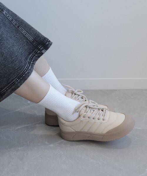 shoes365（シューズスリーシックスファイヴ）の「【shoes365】ステッチ飾り　厚底スニーカー（スニーカー・レディース・グレー/ベージュ/ブラック・24.0cm/23.5cm/23.0cm/22.5cm/25.0cm/24.5cm）」の13枚目の写真