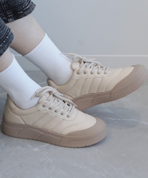 shoes365（シューズスリーシックスファイヴ）の「【shoes365】ステッチ飾り　厚底スニーカー（スニーカー・レディース・グレー/ベージュ/ブラック・24.0cm/23.5cm/23.0cm/22.5cm/25.0cm/24.5cm）」の14枚目の写真