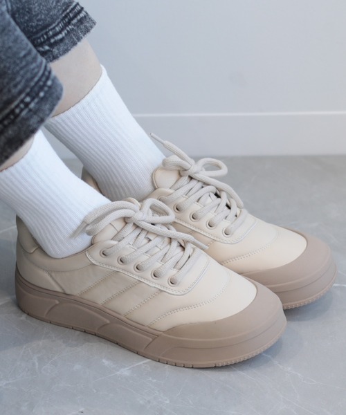 shoes365（シューズスリーシックスファイヴ）の「【shoes365】ステッチ飾り　厚底スニーカー（スニーカー・レディース・グレー/ベージュ/ブラック・24.0cm/23.5cm/23.0cm/22.5cm/25.0cm/24.5cm）」の15枚目の写真