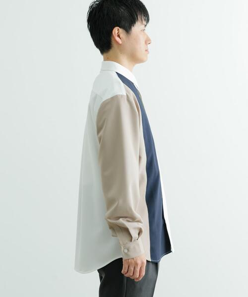 ITEMS URBANRESEARCH(アイテムズ アーバンリサーチ)の「Vertical Switch 長袖シャツ(シャツ/ブラウス・メンズ・ブルー/ライトブルー/ホワイト・MEDIUM/LARGE)」の9枚目の写真
