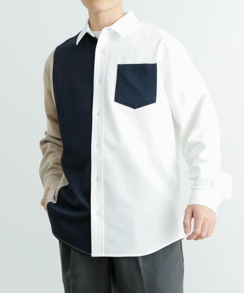 ITEMS URBANRESEARCH(アイテムズ アーバンリサーチ)の「Vertical Switch 長袖シャツ(シャツ/ブラウス・メンズ・ブルー/ライトブルー/ホワイト・MEDIUM/LARGE)」の12枚目の写真