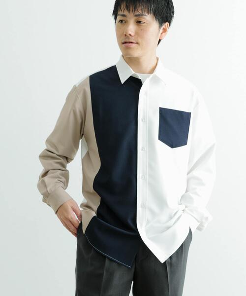 ITEMS URBANRESEARCH(アイテムズ アーバンリサーチ)の「Vertical Switch 長袖シャツ(シャツ/ブラウス・メンズ・ブルー/ライトブルー/ホワイト・MEDIUM/LARGE)」の13枚目の写真