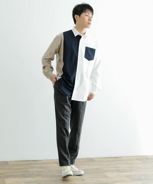 ITEMS URBANRESEARCH(アイテムズ アーバンリサーチ)の「Vertical Switch 長袖シャツ(シャツ/ブラウス・メンズ・ブルー/ライトブルー/ホワイト・MEDIUM/LARGE)」の15枚目の写真