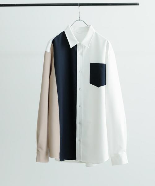 ITEMS URBANRESEARCH(アイテムズ アーバンリサーチ)の「Vertical Switch 長袖シャツ(シャツ/ブラウス・メンズ・ブルー/ライトブルー/ホワイト・MEDIUM/LARGE)」の16枚目の写真