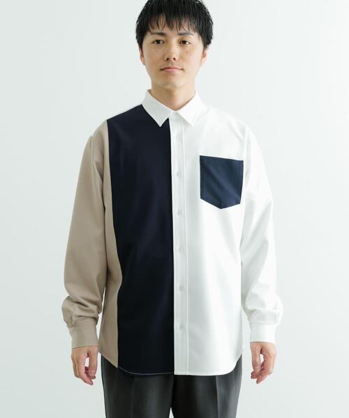 ITEMS URBANRESEARCH(アイテムズ アーバンリサーチ)の「Vertical Switch 長袖シャツ(シャツ/ブラウス・メンズ・ブルー/ライトブルー/ホワイト・MEDIUM/LARGE)」の17枚目の写真