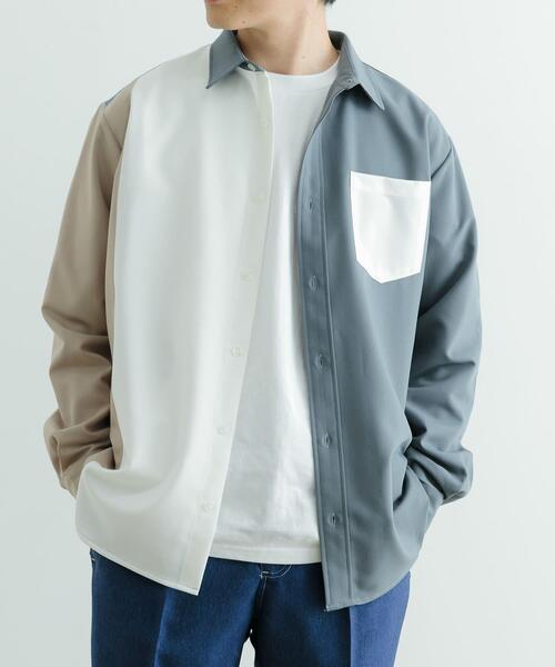 ITEMS URBANRESEARCH(アイテムズ アーバンリサーチ)の「Vertical Switch 長袖シャツ(シャツ/ブラウス・メンズ・ブルー/ライトブルー/ホワイト・MEDIUM/LARGE)」の20枚目の写真