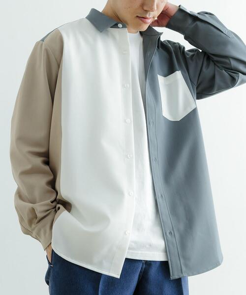 ITEMS URBANRESEARCH(アイテムズ アーバンリサーチ)の「Vertical Switch 長袖シャツ(シャツ/ブラウス・メンズ・ブルー/ライトブルー/ホワイト・MEDIUM/LARGE)」の21枚目の写真