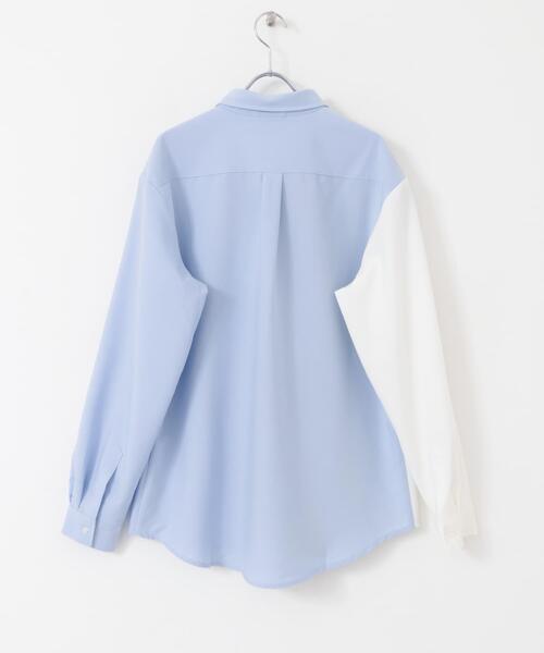 ITEMS URBANRESEARCH(アイテムズ アーバンリサーチ)の「Vertical Switch 長袖シャツ(シャツ/ブラウス・メンズ・ブルー/ライトブルー/ホワイト・MEDIUM/LARGE)」の6枚目の写真
