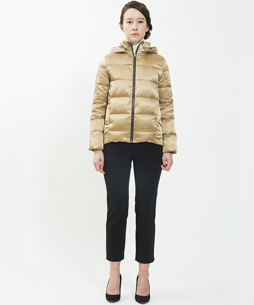 ESTNATION エストネーション タフタショートダウンジャケット ベージュ PaDD / タフタショートダウンジャケット《EXCLUSIVE》｜ESTNATION