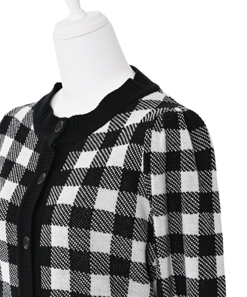 Narcissus（ナルシス）の「【Narcissus】ギンガムチェックカーディガン（カーディガン/ボレロ・レディース・レッド/ブラック・FREE）」の11枚目の写真