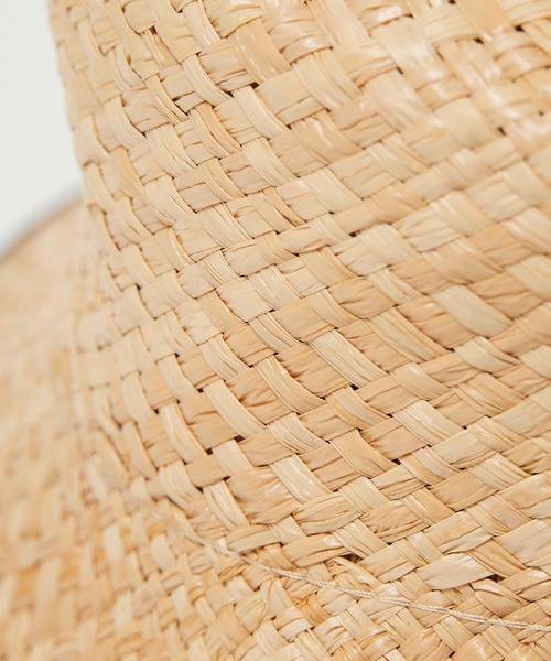 BENELLI（ベネリ）の「▲Benelli Montacone/ベネリモンタコーネ パイピングラフィアハット 天然素材 バケットハット（ハット・レディース・ベージュ/ブラック・FREE）」の6枚目の写真