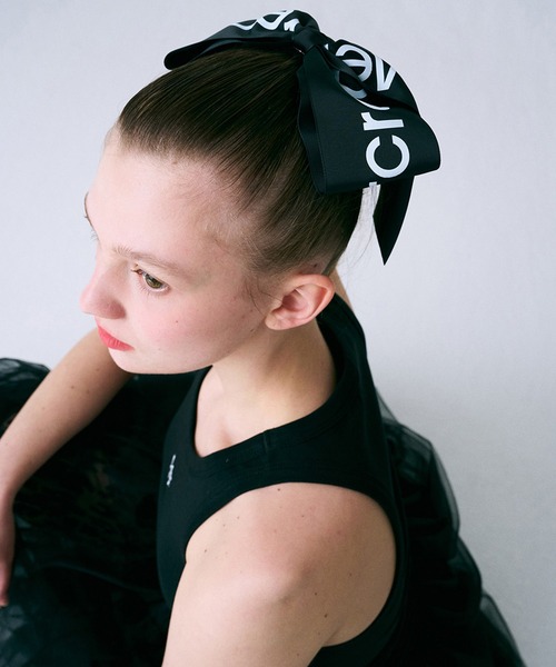 Mardi Mercredi（マルディメクルディ）の「HAIR CLIP LOGO RIBBON（バレッタ/ヘアクリップ・レディース・ブラック・FREE）」の3枚目の写真