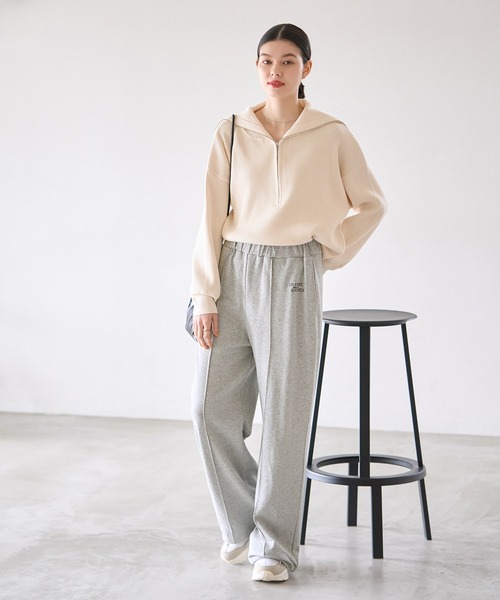 アルベロベロ　レーヨンストレートパンツ　水玉　ビーズ　新品タグ付き　L 予約販売サイズ・カラーにより納期異なる】【CAMBIO(カンビオ