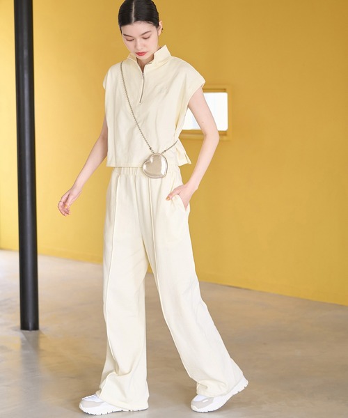 ROPE' PICNIC（ロペピクニック）の「セットアップ対応/裾ドロスト付きスウェットパンツ（スウェットパンツ・レディース・ライトグレー/キナリ・38/36）」の18枚目の写真