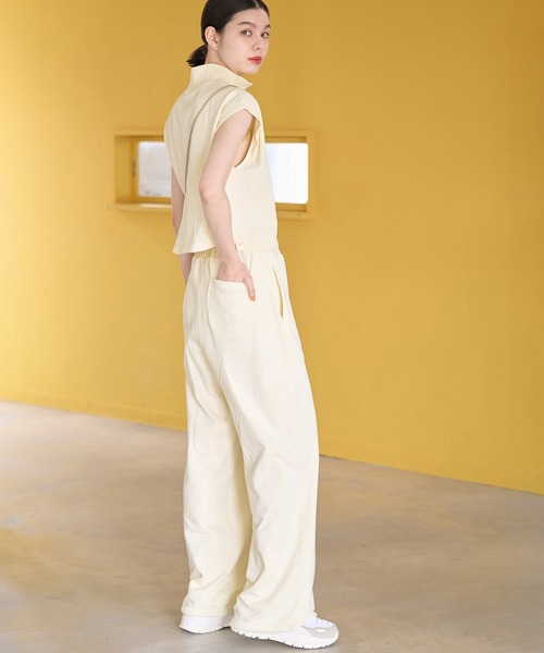 ROPE' PICNIC（ロペピクニック）の「セットアップ対応/裾ドロスト付きスウェットパンツ（スウェットパンツ・レディース・ライトグレー/キナリ・38/36）」の19枚目の写真