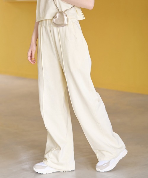 ROPE' PICNIC（ロペピクニック）の「セットアップ対応/裾ドロスト付きスウェットパンツ（スウェットパンツ・レディース・ライトグレー/キナリ・38/36）」の20枚目の写真