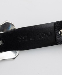 【箱付き】TOGA ARCHIVES トーガ　レザーナイロン　ベルト　ブラック TOGA TOO/トーガトゥ】Leather nylon belt with chain/レザー