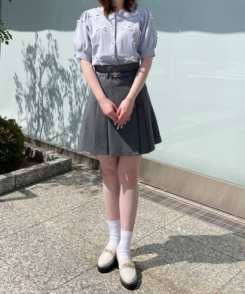 abc une face（アーベーセーアンフェイス）の「リボン2WAY半袖