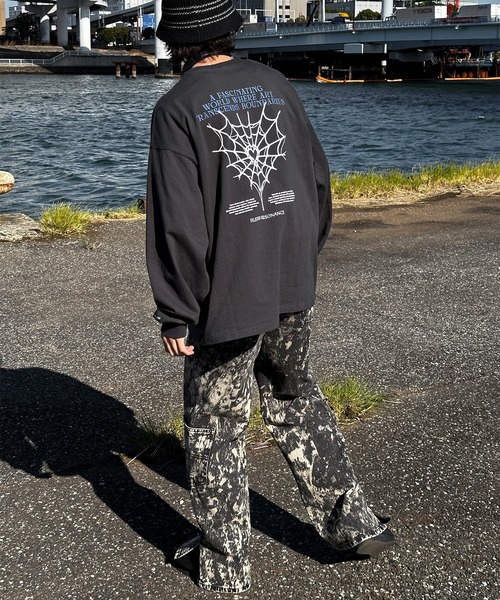 Perushu（ペルーシュ）の「アソートグラフィックロンT（Tシャツ/カットソー・メンズ・ライトブルー/ブラック/ホワイト系その他/オフホワイト・MEDIUM/LARGE）」の9枚目の写真