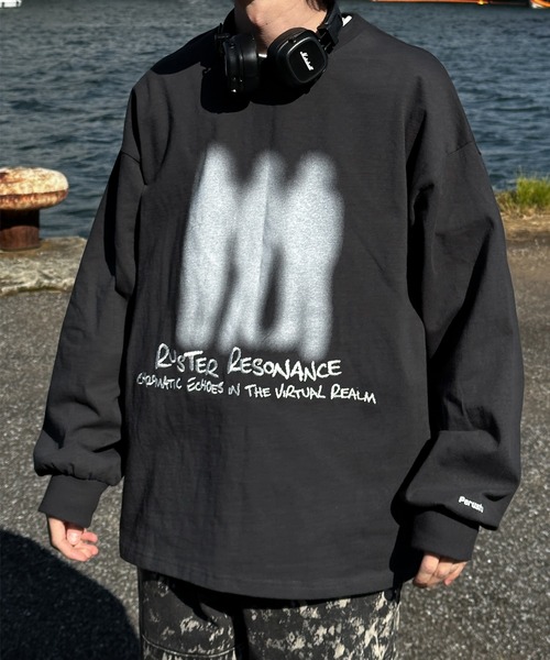 Perushu（ペルーシュ）の「アソートグラフィックロンT（Tシャツ/カットソー・メンズ・ライトブルー/ブラック/ホワイト系その他/オフホワイト・MEDIUM/LARGE）」の14枚目の写真