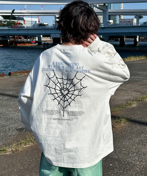 Perushu（ペルーシュ）の「アソートグラフィックロンT（Tシャツ/カットソー・メンズ・ライトブルー/ブラック/ホワイト系その他/オフホワイト・MEDIUM/LARGE）」の18枚目の写真