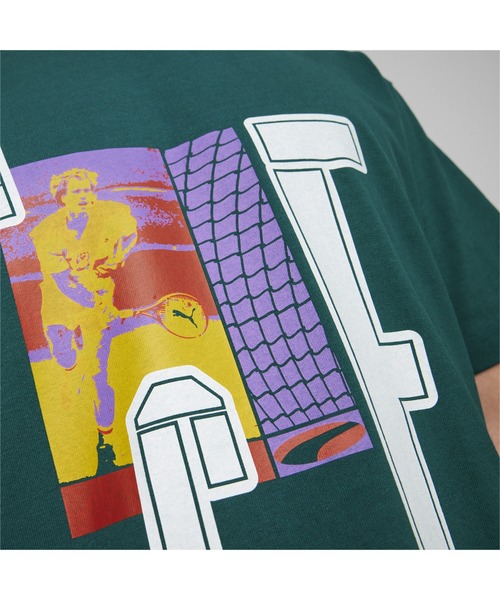 PUMA（プーマ）の「PUMA プーマ メンズ エース グラフィック 半袖 Tシャツ（Tシャツ/カットソー・メンズ・グリーン/ライトグレー/ホワイト・LARGE/SMALL/X-SMALL/X-LARGE/MEDIUM）」の4枚目の写真