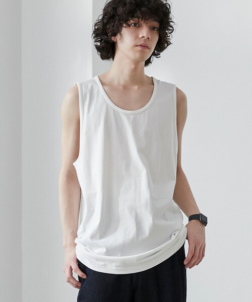 coen(コーエン)の「【WELLTECT】ベーシックタンクトップ(Tシャツ/カットソー・メンズ・ホワイト/ブラック・M/L/XL)」の2枚目の写真