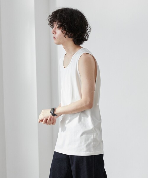 coen(コーエン)の「【WELLTECT】ベーシックタンクトップ(Tシャツ/カットソー・メンズ・ホワイト/ブラック・M/L/XL)」の5枚目の写真