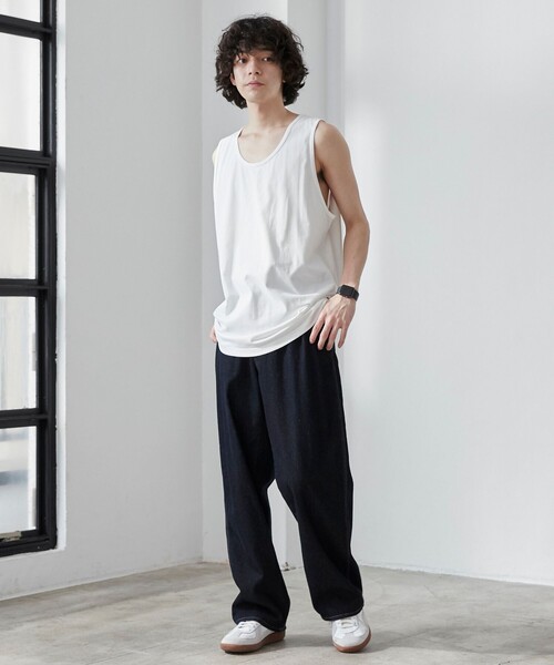 coen(コーエン)の「【WELLTECT】ベーシックタンクトップ(Tシャツ/カットソー・メンズ・ホワイト/ブラック・M/L/XL)」の6枚目の写真