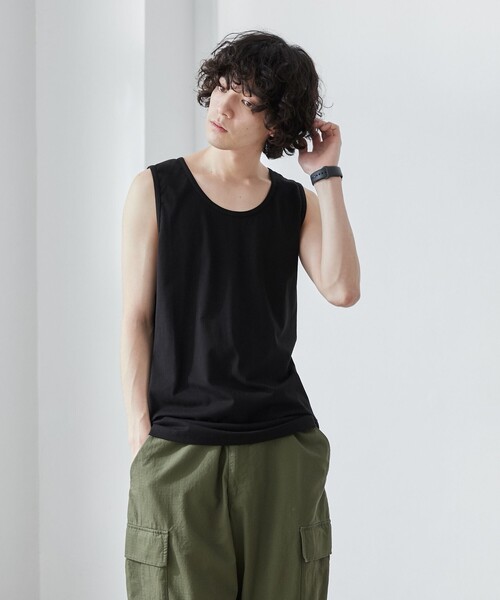 coen(コーエン)の「【WELLTECT】ベーシックタンクトップ(Tシャツ/カットソー・メンズ・ホワイト/ブラック・M/L/XL)」の12枚目の写真