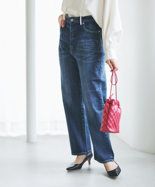 ROPE' PICNIC（ロペピクニック）の「【ご好評につき追加生産】【ウエスト革命デニム】ウエストシェイプハイライズマムジーンズ（デニムパンツ・レディース・ブルー系その他5/ブルー・38/36/40）」の5枚目の写真