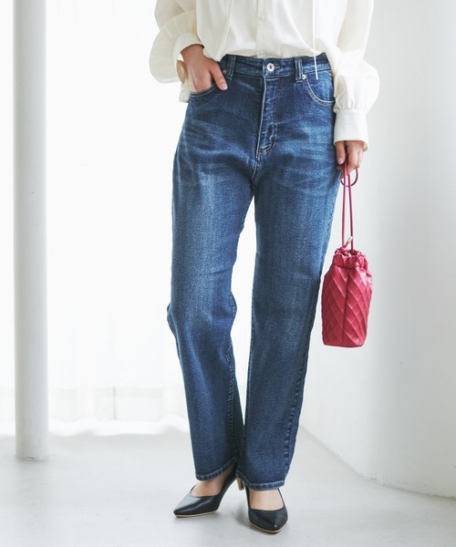 ROPE' PICNIC（ロペピクニック）の「【ご好評につき追加生産】【ウエスト革命デニム】ウエストシェイプハイライズマムジーンズ（デニムパンツ・レディース・ブルー系その他5/ブルー・38/36/40）」の6枚目の写真