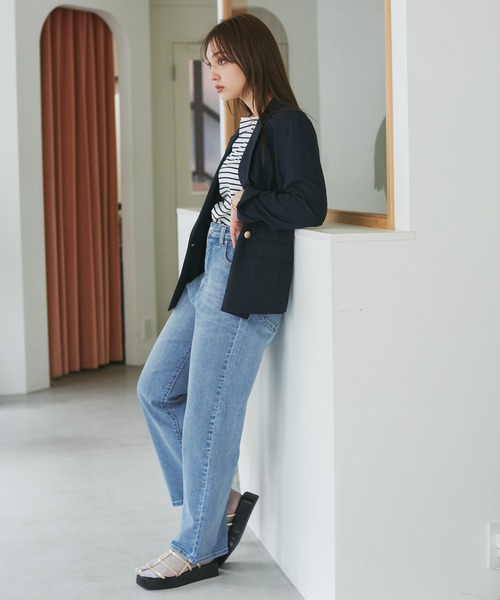 ROPE' PICNIC（ロペピクニック）の「【ご好評につき追加生産】【ウエスト革命デニム】ウエストシェイプハイライズマムジーンズ（デニムパンツ・レディース・ブルー系その他5/ブルー・38/36/40）」の14枚目の写真