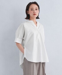 green label relaxing | ドルマン スキッパー ショート スリーブ シャツ -マシンウォッシャブル-(シャツ/ブラウス)