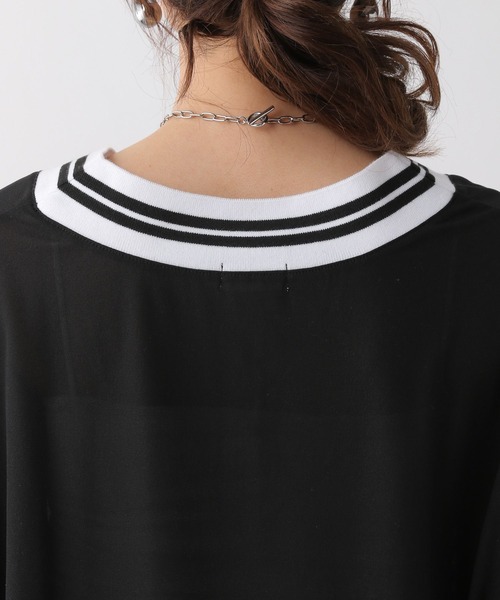 LEPSIM（レプシィム）の「ネック配色プルオーバー　108094（Tシャツ/カットソー・レディース・ブラック/オフホワイト/ターコイズブルー・FREE）」の15枚目の写真