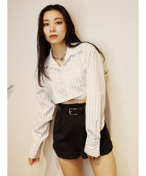 EVRIS(エヴリス)の「BASICハイウエストショートパンツ(その他パンツ・レディース・ブラック/ホワイト・SMALL/MEDIUM)」の11枚目の写真